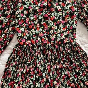 H&M Floral Maxi Dress - Black, Red, Green, White